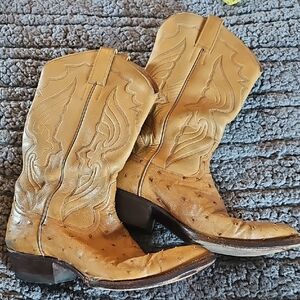 AWESOME CARRETA OSTRICH QUILL BOOTS